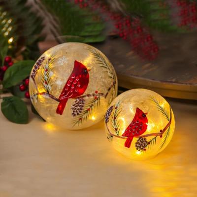 China Christmas Decoration Blowned Glass LED Light Wholesale Christmas Ball for sale