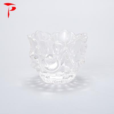 China Factory Direct Sale Clear Candle Holder Accessories Custom Decorative Glass Candle Holder for sale