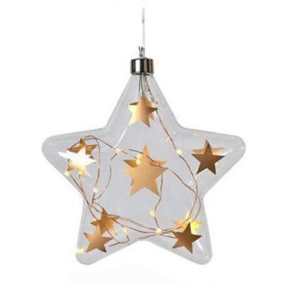 China Wholesale Europe Christmas Ornament Glass Blowed Hanging Ball With LED Light for sale