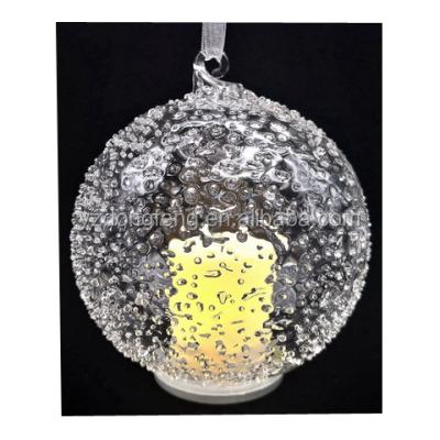 China Wholesale Clear Glass House Decoration 100 Aperture Christmas Ornaments Ball for sale