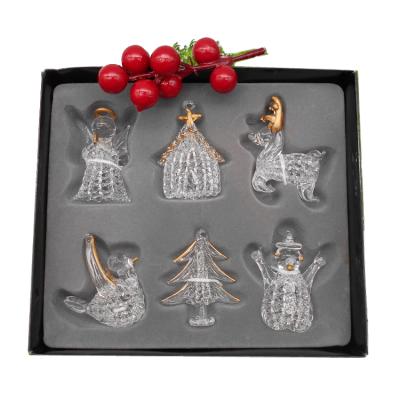 China Handmade Glass Decorations Glass Festival Tree Christmas Celebration Ornaments for sale