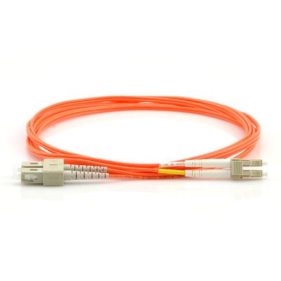 China LC - SC / PC Multimode 50 Om2 Patch Cord Double Core With 2.0mm Length for sale