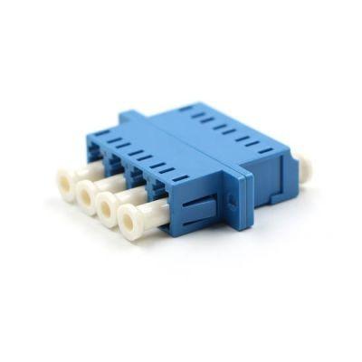 China Plastic 4- Core Flange Coupling Adapter , Lc Fiber Coupler For Gigabit Ethernet for sale