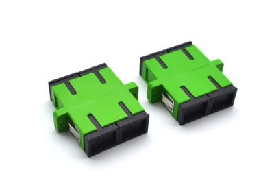 China Green PVC Sc Apc Adapter Plastic Sc To Sc Fiber Coupler For Data Processing Networks for sale