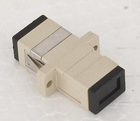 China SC / PC MM Simpex Fiber Optic Coupler Multimode PVC Housing Beige Color for sale