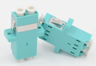 China Two Ports Fiber Optic Connector Adapters , LC To LC Fiber Optic Coupler With Slots for sale