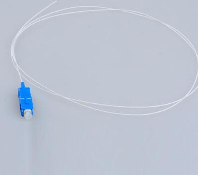 China 0.9mm G652D Fiber Optic Pigtail , SC UPC Pigtail Singlemode White LSZH Cable for sale