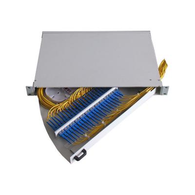 China 24 Ports FTTH Distribution Box / Rack Mounted Optical Fiber Distribution Cabinet for sale