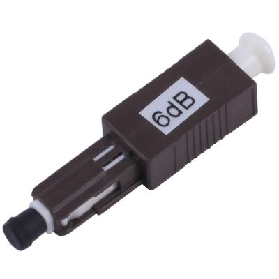 China Male To Female Singlemode Fiber Optic Attenuator Plastic Housing MU Connector for sale