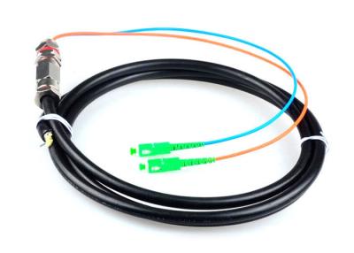 China Single Mode SC APC Pigtail , G652D 2 Core Optical Fiber Cable Water Resistant for sale