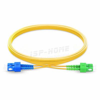 China PVC Duplex 2.0mm Fiber Optic Patch Cord SC / UPC - SC / APC SM 9/125 G657A1 for sale