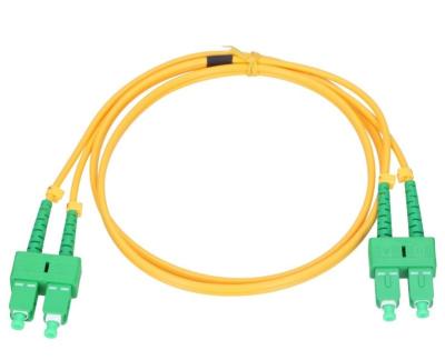 China SC / APC to SC / APC 9/125 Singlemode Duplex Fiber Optic Patch Cable - OS2 for sale