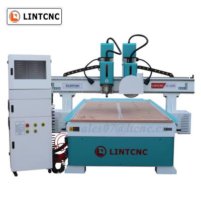 China China Manufacturer Supplier 3D Hot Sale Independent 2 Head ATC CNC Router With Saw Blade Function Popular Machine For Wo for sale