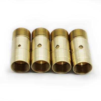 China Custom Machining Machinery Repair Shops OEM CNC Gold Plated Brass Pin With Steel Thread Screw for sale