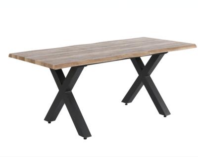 China MDF Home Dining Table Extension With Black Metal Legs For Home XS-1328 for sale