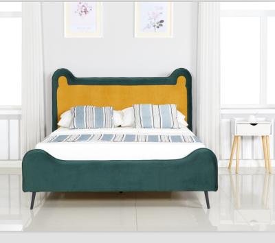 China Fashion Fabric Contemporary Bed Frame Double Size XS-9115 Plywood for sale