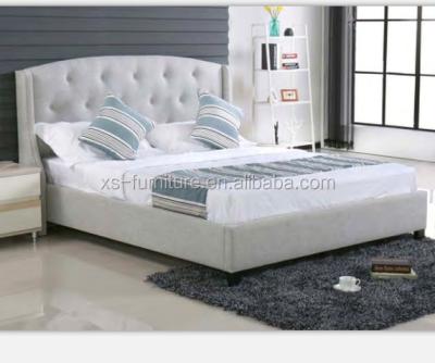 China Europea style hot selling Manufacturer Queen Size Plywood Fabric Bed Frame for sale