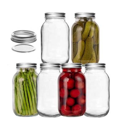 China Fashionable Jam Candy Storage Cookie Pickling Canning Glass Mason Jar 32 oz for sale