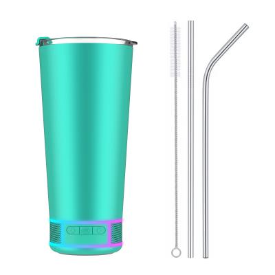 China OEM Wholesale Portable Wireless Smart Coffee Tumbler Dancing Cup Tooth Blue Drinking BT Speaker With Led Light for sale