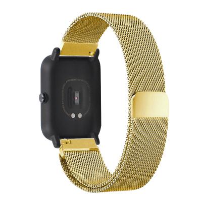 China Custom Metal Replacement Mesh Watch Band Magnetic Strap 20mm 22mm Water Resistant For Huawei for sale