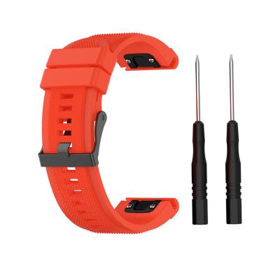 China Wholesale Plastic Silicone Sport 26mm Replacement Watch Strap Band For Garmin Fenix for sale