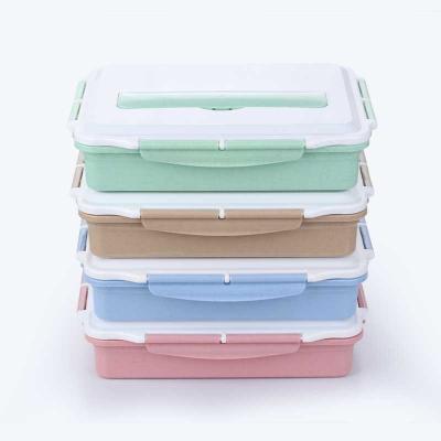 China Stainless Steel Disposable Leakproof Stacking Plastic Bento Lunch Box for sale