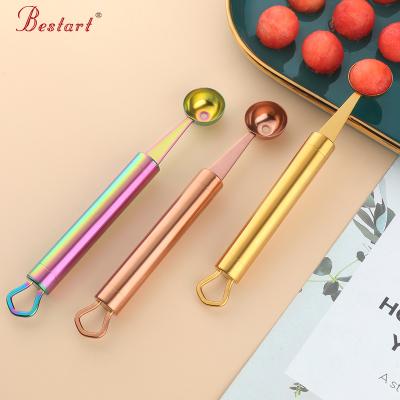 China Viable Fruit Vegetable Tools Fruit Melon Ballers 304 Stainless Steel Fruit Digging Scoop Kitchen Accessories for sale