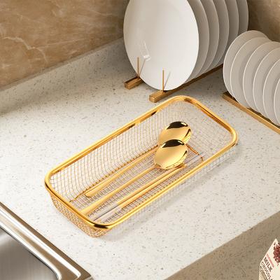 China Viable Chopsticks Basket Kitchen Tool Storage Chopstick Spoon Cutlery Basket for sale