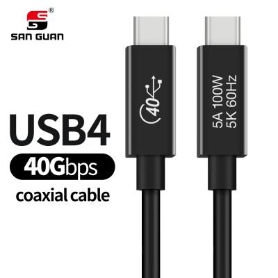 China Video Game Player SANGUAN 40Gbps Date Transfer Cable USB3.1 Gen3 (20V 5A) 1M Type C Cable PD100W USB4 Thunderbolt C Cable for sale