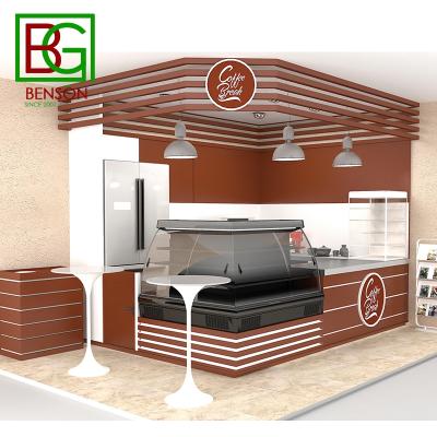 China Creative Mall Design Coffee Kiosk Design Coffee Kiosk Counters Wholesales Food Kiosk Hot Selling Outdoor Design for sale