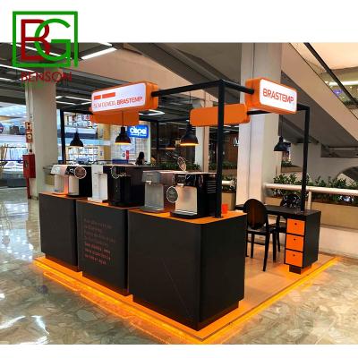 China Modern Custom Coffee Shop Kiosk Design Mall Mall Kiosk Commercial Retail Coffee Cake Kiosk Design for sale