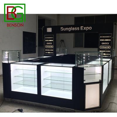 China Creative mall design sunglasses shop interior design best selling retail sunglasses kiosk design for sale