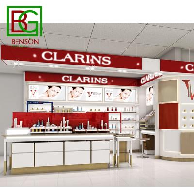 China High end cosmetic mall kiosk mall beauty shop design luxury cosmetic kiosk for skin care for sale