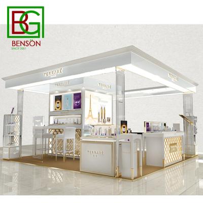 China Mall boutique cosmetics kiosk display stand beauty care display advanced mall cosmetic kiosk for makeup for sale