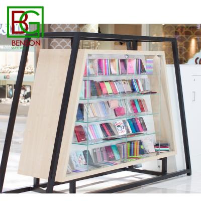 China Latest Modern Mall Phone Store Showcase Mall Cabinet Mobile Phone Kiosk Phone Case Display Kiosk for sale