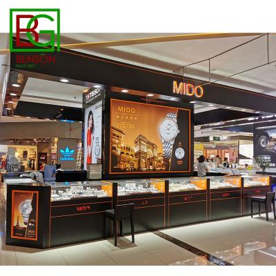 China 2021 Newest Style Retail Mall Watch Kiosk Multi Function Design Watch Kiosk Watch Furniture For Malls for sale