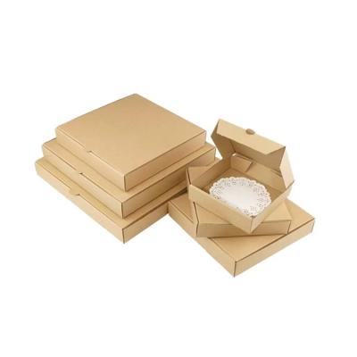 China Recyclable 3-layer Corrugated Kraft Box Pizza PO Square Packaging Box Stand Size Custom Printing Logo for sale