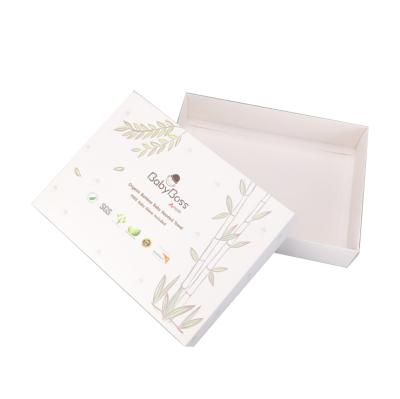 China Custom Logo and Base Box Lid Color Printing Gift Packaging Box Printing Logo on White Card Box for sale