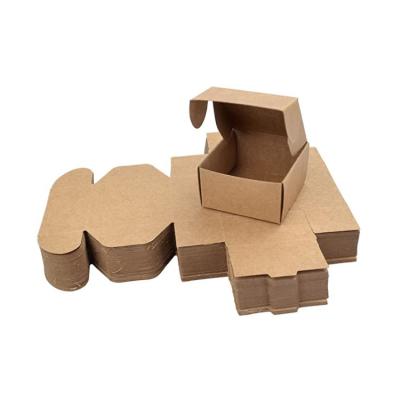 China Small Recyclable Mini Kraft Paper Box DIY Cardboard Soap Box Holder Earring Brooch Favor Handmade Shipping Box for sale