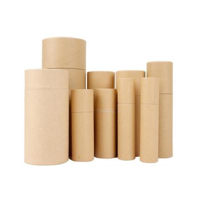 China Customized Biodegradable Round Kraft Paper Cylinder Tube Box Tea Packaging Cardboard Tube With Custom Logo for sale