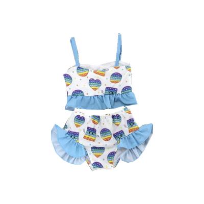 China New Casual Swimsuit for Girls Girls Swimwear with Cardboard Cute Children's Clothing for sale