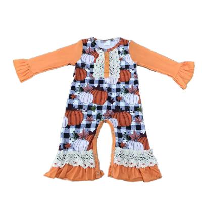 China 2021 Casual Newborn Boy Wear Cute Pumpkin Clothes Comfortable Hooded Kids Fall Toddler Overalls Girl Baby Romper for sale