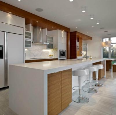 China Kitchen Cabinets Modern Design Nano Crystallized Glass Stone Made Kitchen Countertops for sale