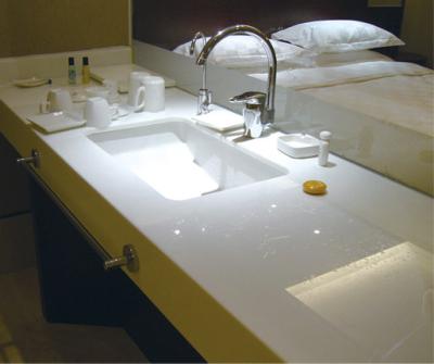 China Home Hotel Vanity Countertop Nano Crystallized Glass Vanity Top for sale