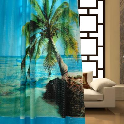 China Custom Viable Design Bathroom Waterproof Shower Curtain Cheap Printing Factory For Hotel And Home Bathroom Style Room Accessory Color for sale