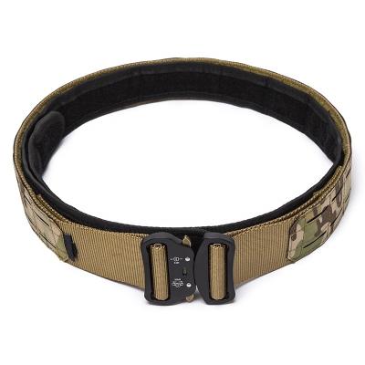 China Laser Cut Durable Military GAG System Molle Cut Molle War Belt Outdoor Battle Tactical Laser Belt Nylon for sale