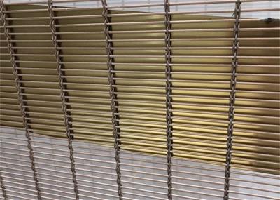 中国 Gold Color Decorative Metal Mesh Sheets For Exterior Wall Decoration 販売のため