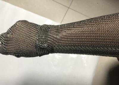 China 19cm ausgedehnte Stulpen-Kettenhemd-Edelstahl-Maschen-Handschuhe für die Schlachtung zu verkaufen