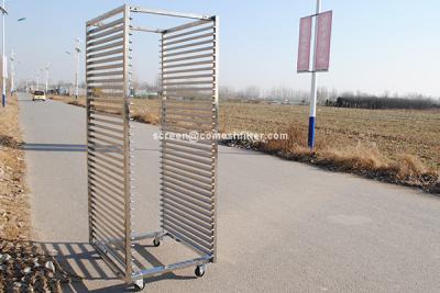 China 35 Layers Single Row 0.8mm Stainless Steel Rack Trolley for sale