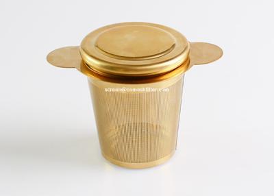 China chá inoxidável Infuser do ouro de 100x65mm para o chá da folha solta à venda